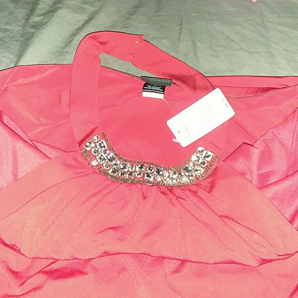 Torrid jewelled collar halter top